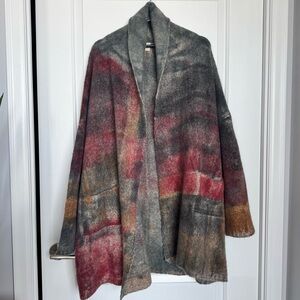 Fissore Cashmere Open Sweater Long Cardigan Women’s Medium Made in Italy
